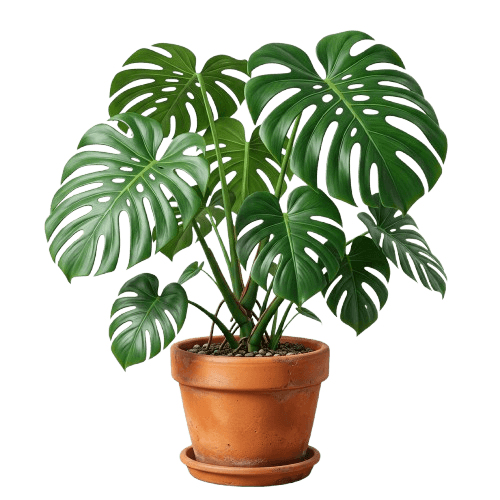 Monstera plant in terracotta pot