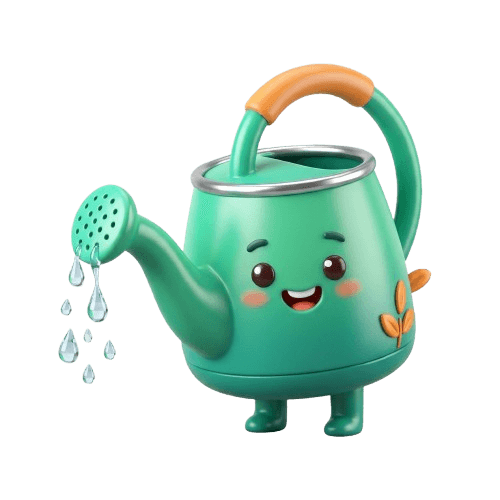 Cute watering can character